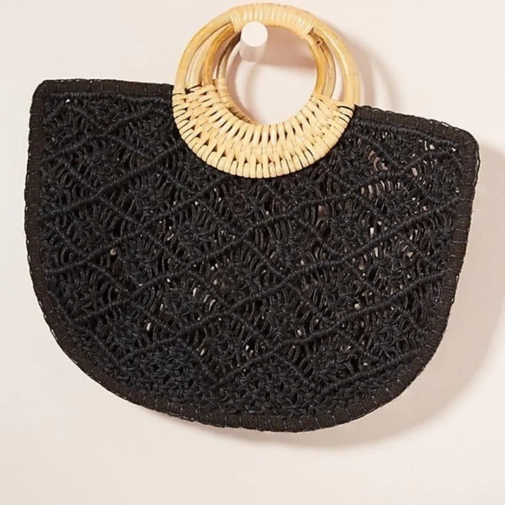 NWOT Anthropologie Jamie Macrame Tote Bag